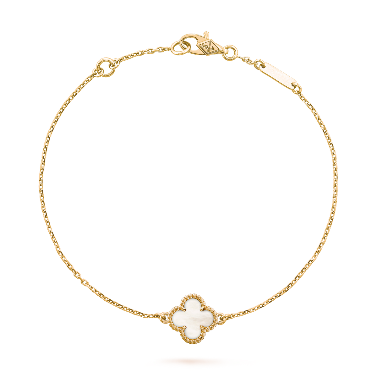 LUXE Reworked Sweet Alhambra bracelet 18K yellow gold, Mother-of-pearl-Buy 1 Get 1 Free