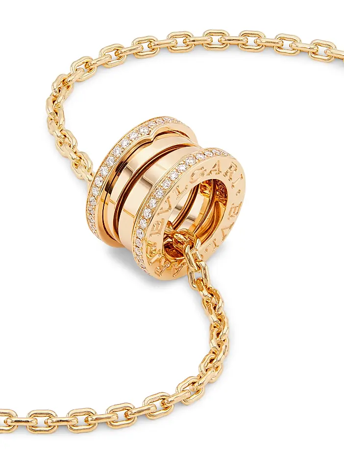 BULGARI B.zero1 18K Rose Gold & Diamond Pendant Necklace