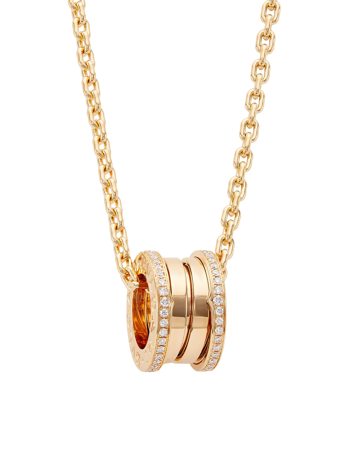 BULGARI B.zero1 18K Rose Gold & Diamond Pendant Necklace