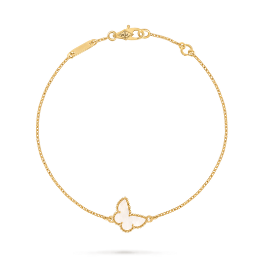 LUXE Reworked Sweet Butterflies bracelet,18K yellow gold, Mother-of-pearl-Buy 1 Get 1 Free