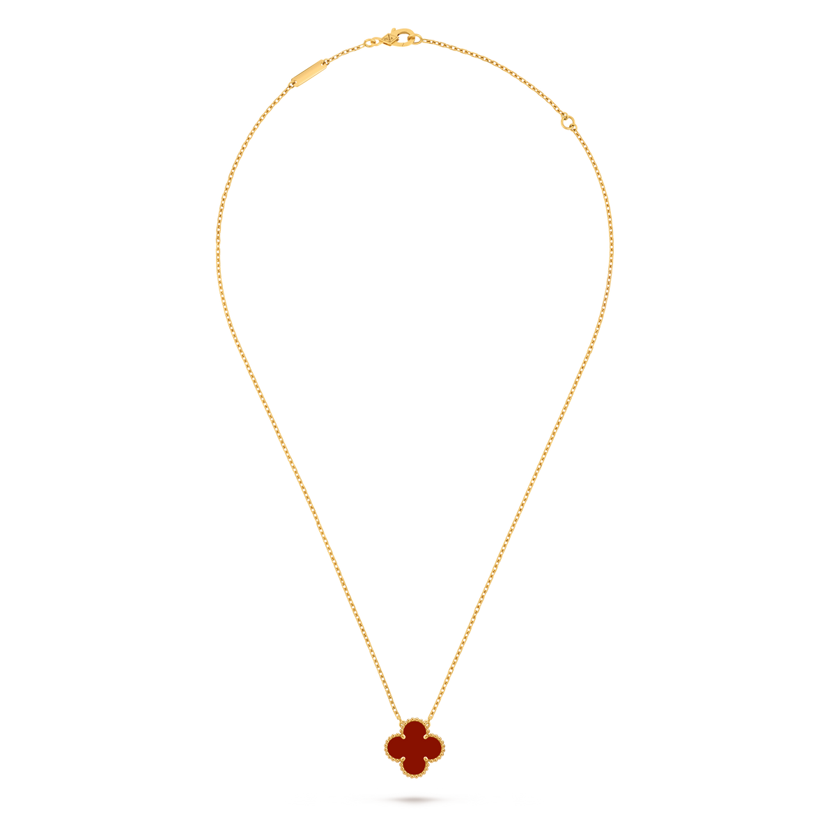 LUXE Reworked Vintage Alhambra pendant,18K yellow gold, Carnelian-Buy 1 Get 1 Free