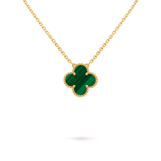 LUXE Reworked Vintage Alhambra pendant,18K yellow gold, Malachite-Buy 1 Get 1 Free