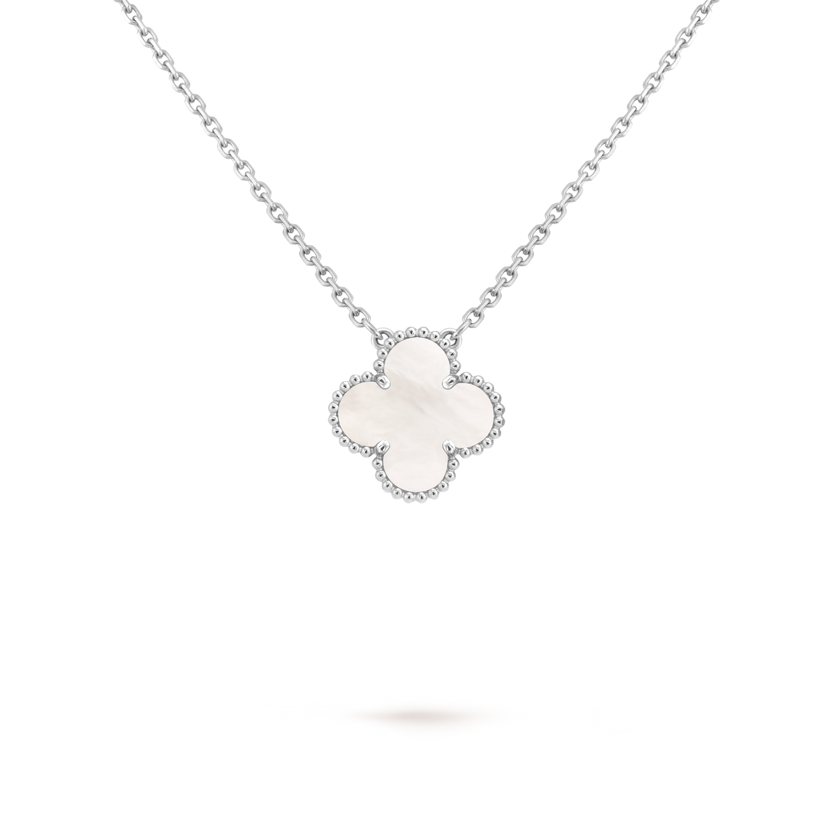 LUXE Reworked Vintage Alhambra pendant,18K white gold, Mother-of-pearl-Buy 1 Get 1 Free