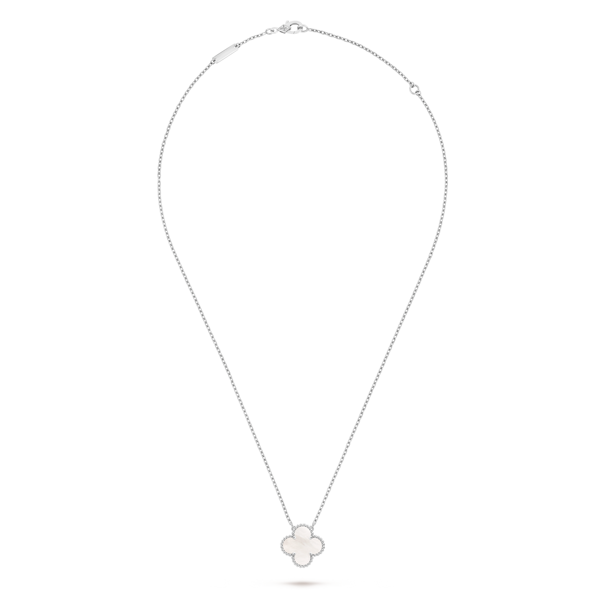 LUXE Reworked Vintage Alhambra pendant,18K white gold, Mother-of-pearl-Buy 1 Get 1 Free