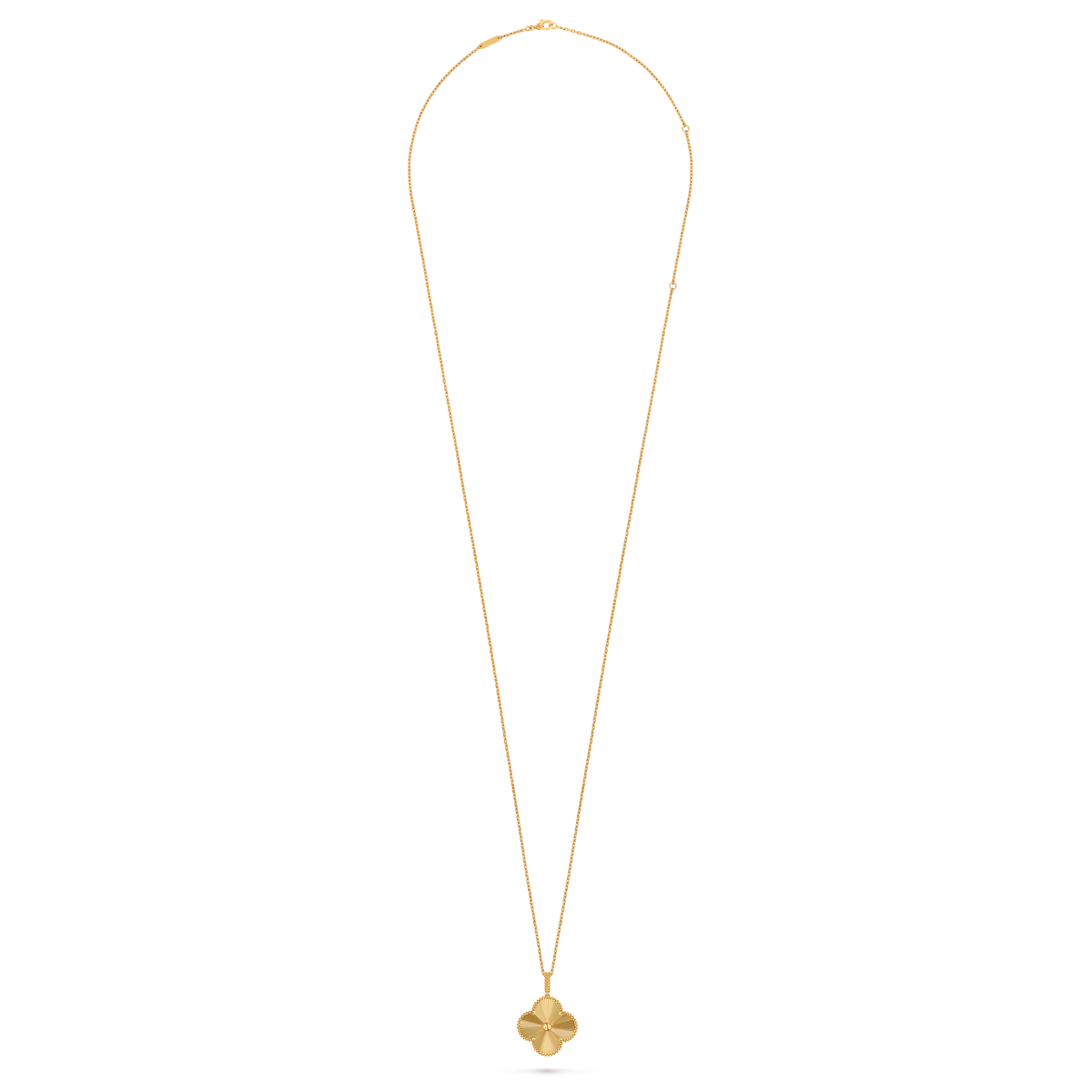 LUXE Reworked Magic Alhambra long necklace, 1 motif,18K yellow gold-Buy 1 Get 1 Free