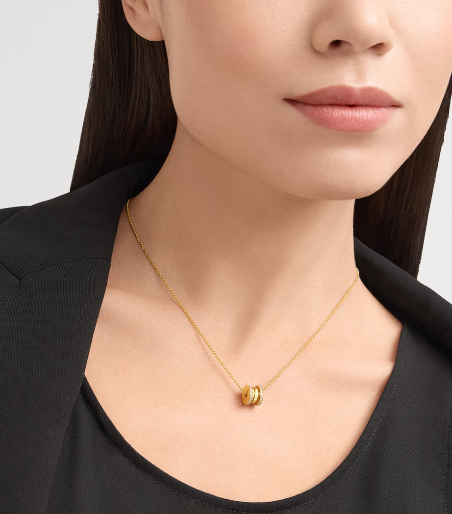 BULGARI  B.zero1 18K Rose Gold & Diamond Pendant Necklace
